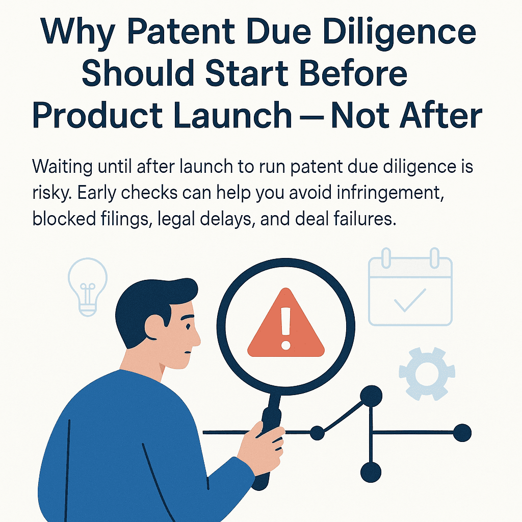 Why Patent Due Diligence Should Start Before Product Launch